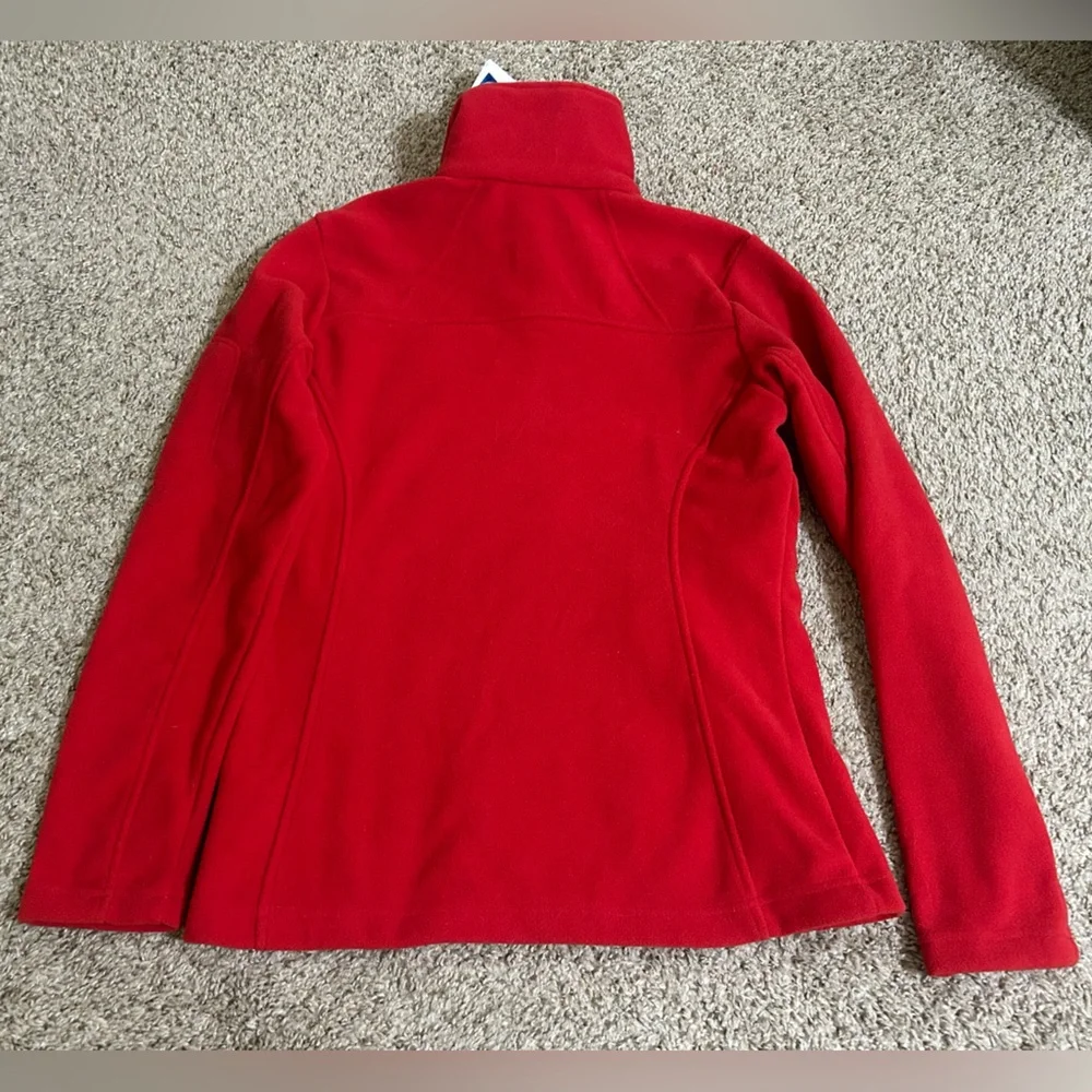 NWT Columbia A State Vibrant Red Full-Zip Jacket Give & Go Women’s Size Small - Picture 2 of 10